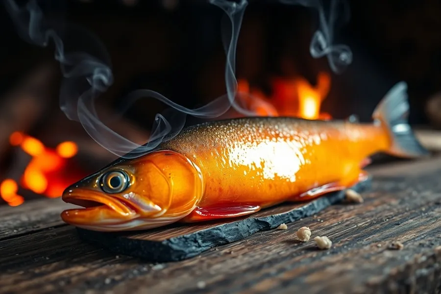 Wędzenie krok po kroku — temperatury, czas, faza podpiekania — Wędzenie pstrąga krok po kroku — solanka, temperatura, czas